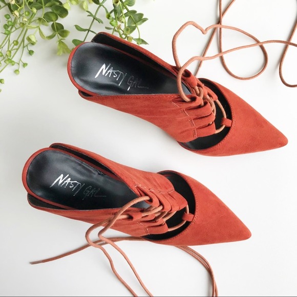 NWOT Nasty Gal | Point It Out Lace-Up Heels | 7.5 - Picture 8 of 12